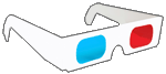 3D 3D glasses icon